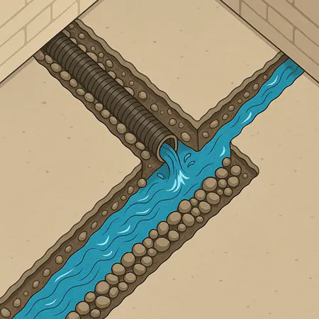Interior drainage system